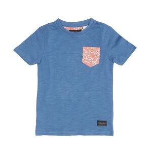 SILVER JEANS BNWT Boy’s Short Sleeve Tee Casual Comfort, Blue/Pink, Size 7.